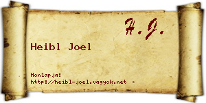 Heibl Joel névjegykártya